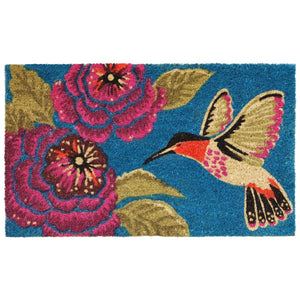 Spring Hummingbird Delight Doormat: 17" x 29"