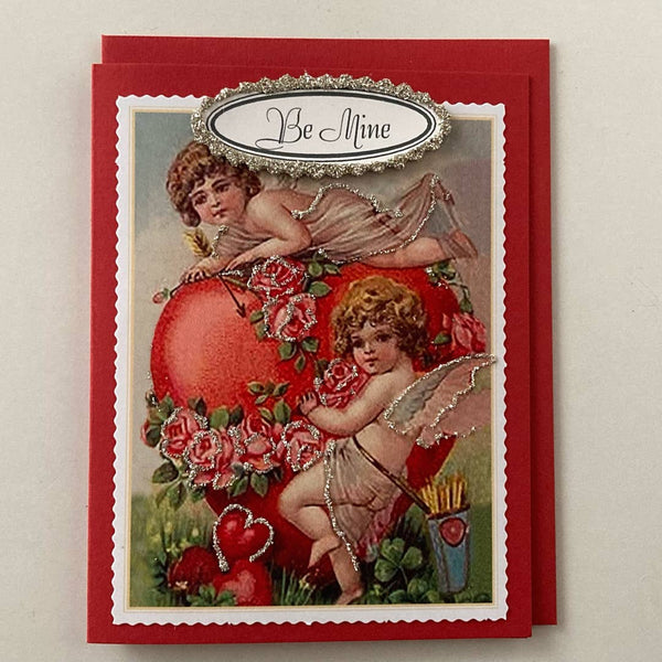 Greeting Card - Valentine: Heart w Doves