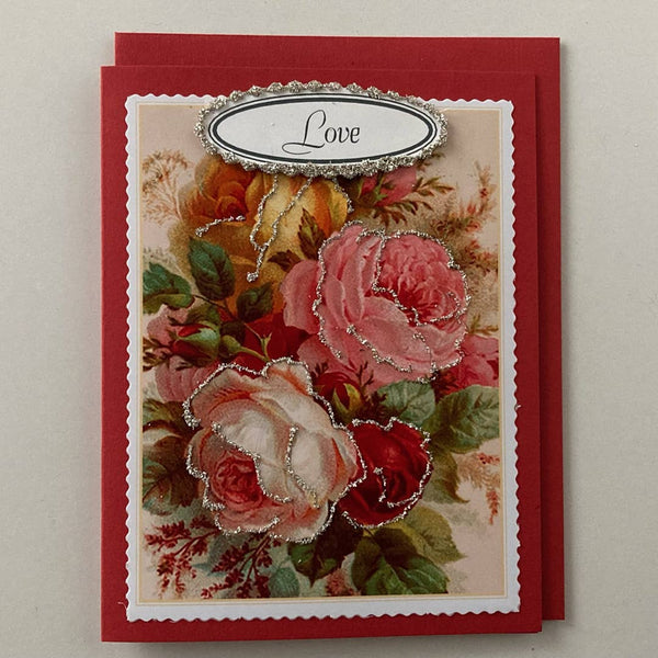 Greeting Card - Valentine: Heart w Doves