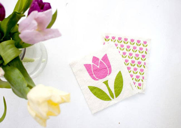 Swedish Dishcloth - Tulip Small - Pink: Pink