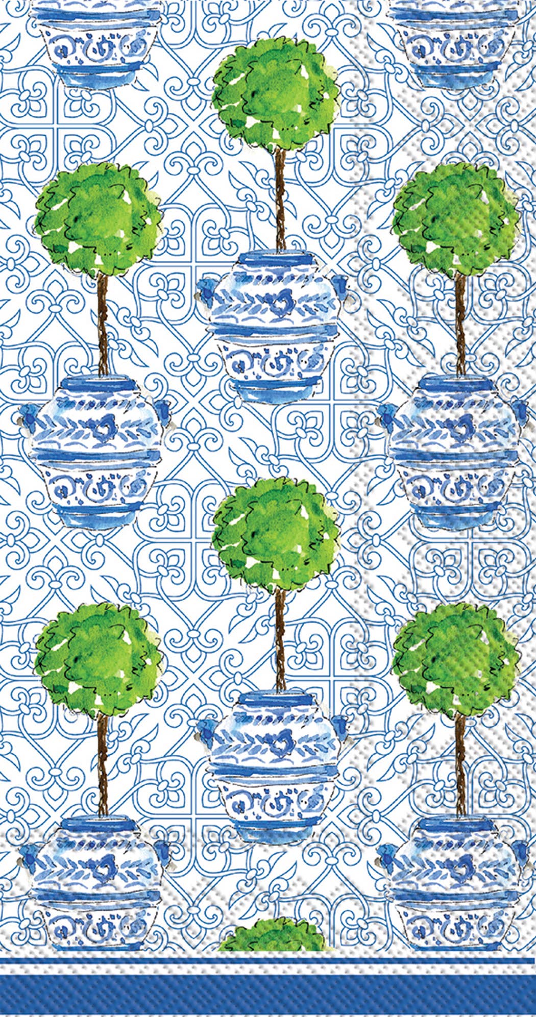 Paper Guest Towels 16 count Blue Topiary