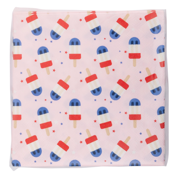 PLNP383 - Popsicles Pattern Paper Cocktail Napkin