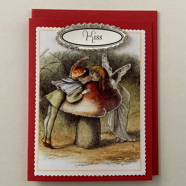 Greeting Card - Valentine: Cherub on Moon