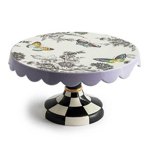 Butterfly Toile Small Pedestal Platter