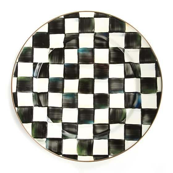 Courtly Check Enamel Charger Plate