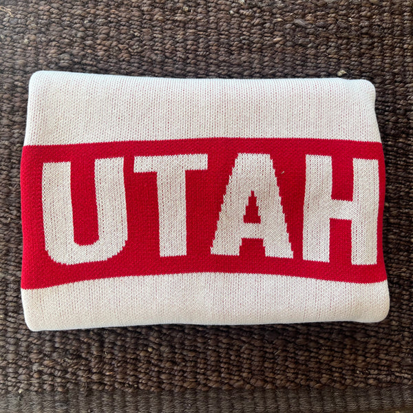 University of Utah Retro Knit Throw Blanket