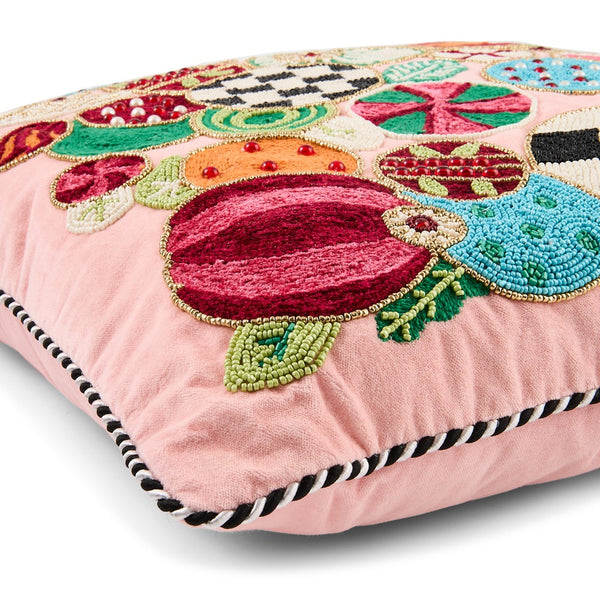 Pillow, Confetti Jolly Ornament MAC1407 Mackenzie Childs