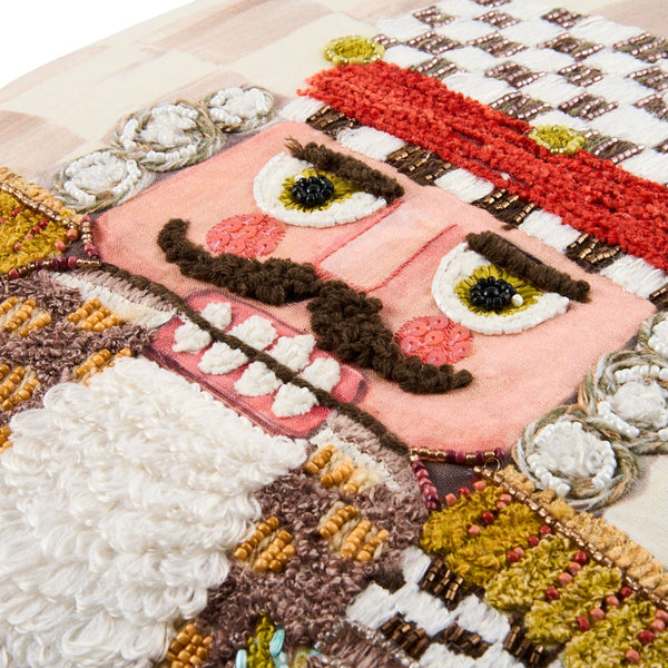 Pillow, Mocha Nutcracker MAC1401 Mackenzie Childs