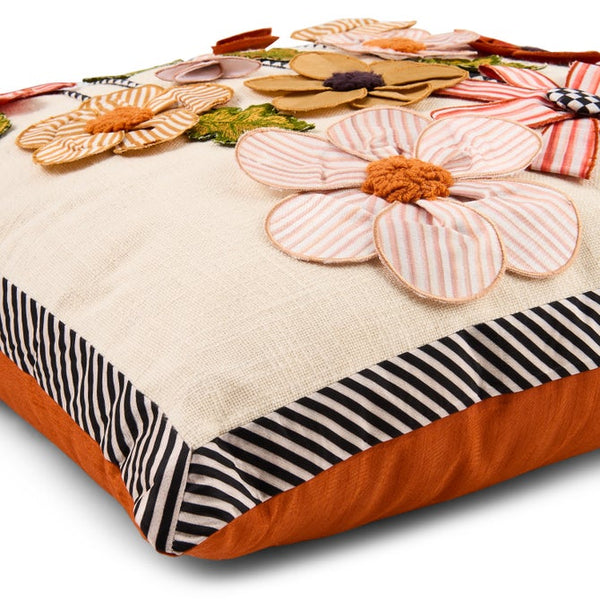 Pillow, Striped Flowers MAC5919