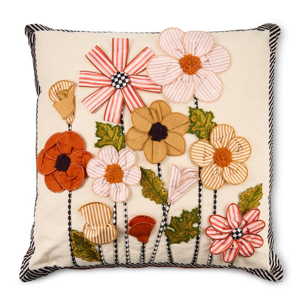 Pillow, Striped Flowers MAC5919
