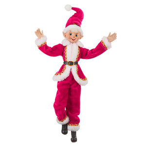 Pink Posable Elf