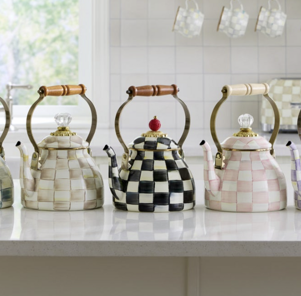 MacKenzie-Childs Check 2 Qt. Tea Kettles