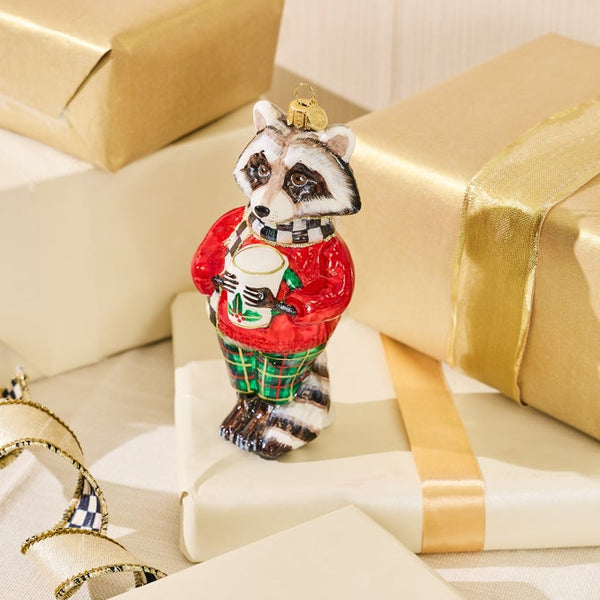 Ornament, Tartan Raccoon MAC2383 mackenzie child’s