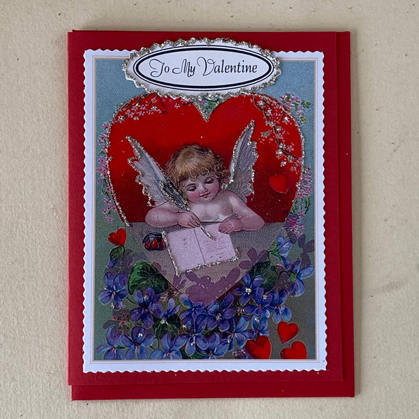 Greeting Card - Valentine: Heart w Doves