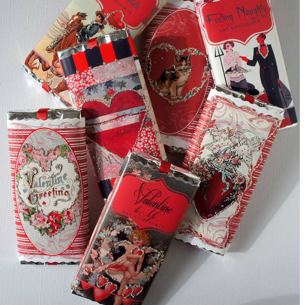 Chocolate Bars - Valentines: Dark / Japanese Heart Collage