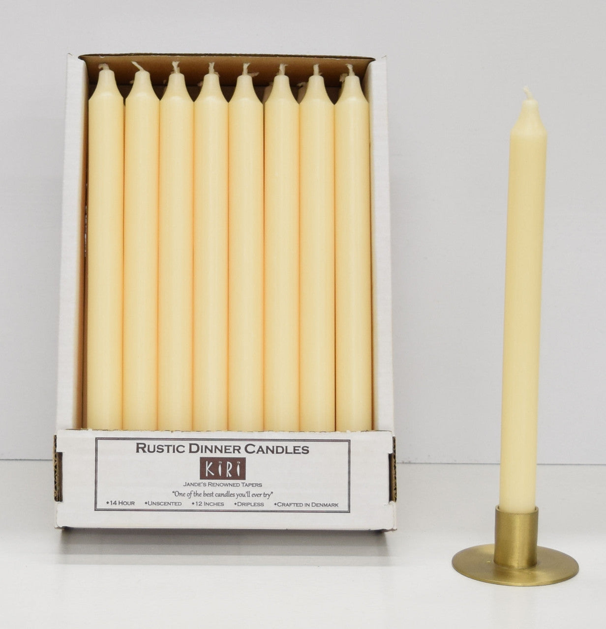 12 " Dripless Taper Candles