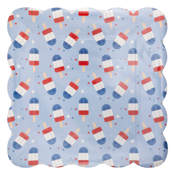 PLPL395 - Blue Popsicles Paper Plate