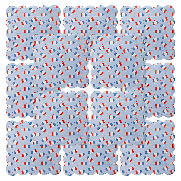 PLPL395 - Blue Popsicles Paper Plate