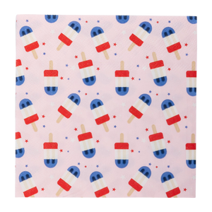 PLNP383 - Popsicles Pattern Paper Cocktail Napkin