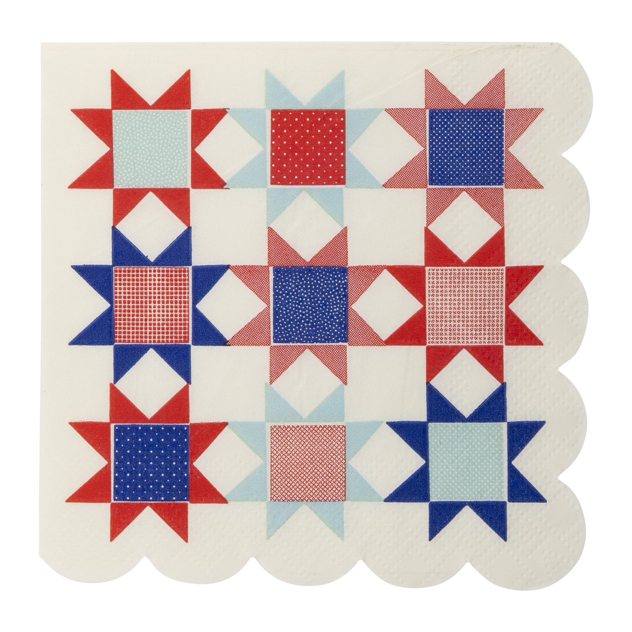 PLNP326 - Americana Quilt Paper Cocktail Napkin