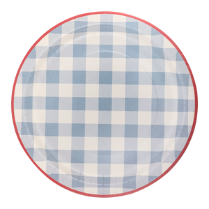 HAM1040 - Hamptons Chambray Gingham Paper Plate