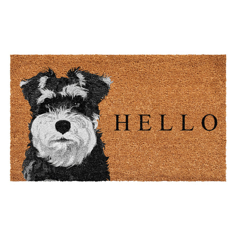 Black Schnauzer Dog Doormat: 17'' x 29''
