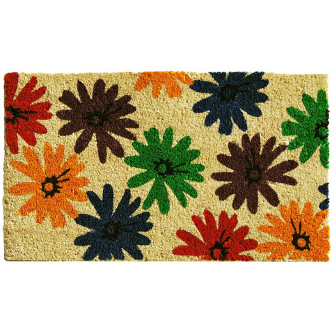 Spring Colorful Daisies Doormat: 17" x 29"