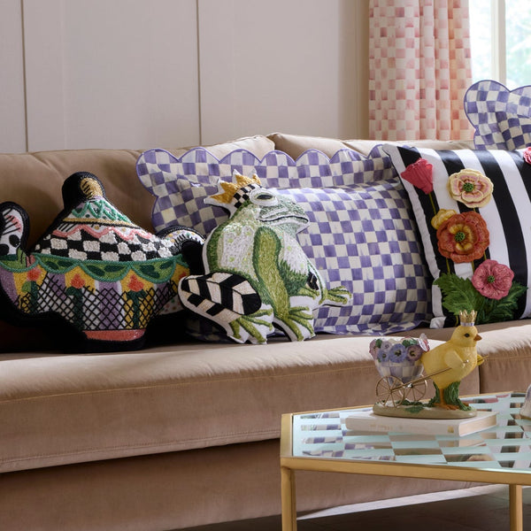 Pillow, Frog MAC9225 Mackenzie Childs