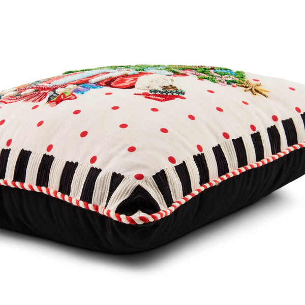 Pillow, Santa tree trimming MAC1200 Mackenzie Childs
