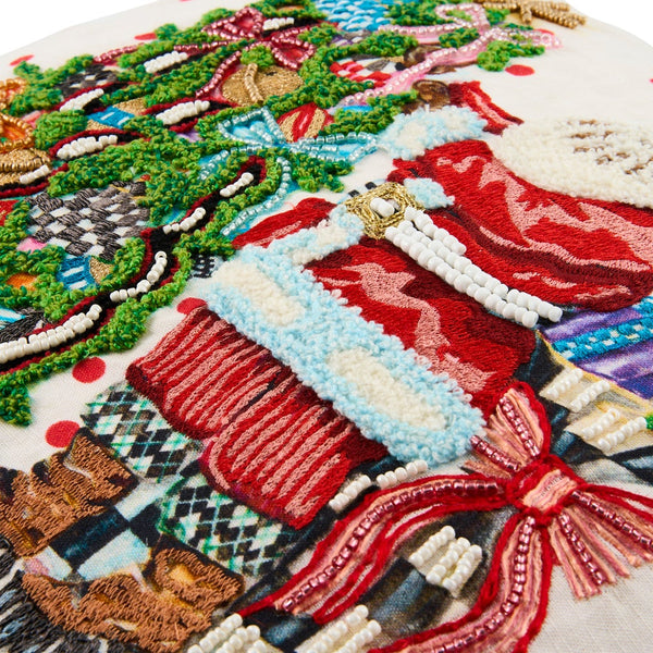 Pillow, Santa tree trimming MAC1200 Mackenzie Childs